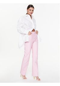 Remain Spodnie skórzane Leather Straight RM2044 Różowy Straight Fit. Kolor: różowy. Materiał: skóra #5