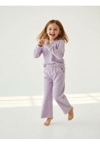 Sinsay - Szerokie spodnie welurowe - fioletowy. Kolor: fioletowy. Materiał: welur #1