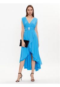 ViCOLO Sukienka koktajlowa TE0064 Niebieski Regular Fit. Kolor: niebieski. Materiał: syntetyk. Styl: wizytowy #5