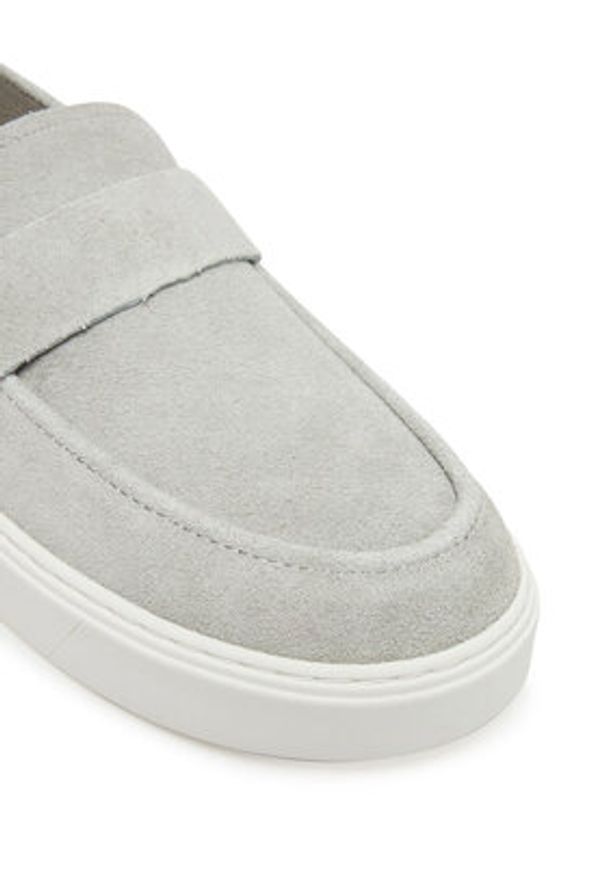 Calvin Klein Półbuty Moccasin Sue Unlined HM0HM01819 Szary. Kolor: szary. Materiał: zamsz, skóra