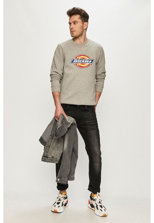 Dickies - Bluza. Okazja: na co dzień. Kolor: szary. Wzór: nadruk. Styl: casual