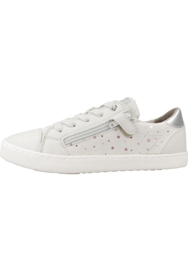 Geox - Kapcie GEOX J KILWI GIRL Biały. Kolor: biały. Materiał: tkanina, skóra. Sport: turystyka piesza