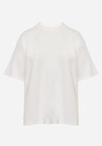 Renee - Biały Basicowy T-shirt z Bawełny Meranissea. Okazja: na co dzień. Kolor: biały. Materiał: bawełna. Styl: casual, klasyczny #8