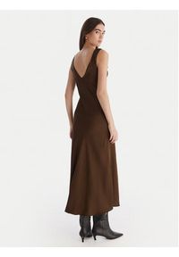 ViCOLO Sukienka koktajlowa TF0247 Brązowy Regular Fit. Kolor: brązowy. Materiał: wiskoza. Styl: wizytowy #3