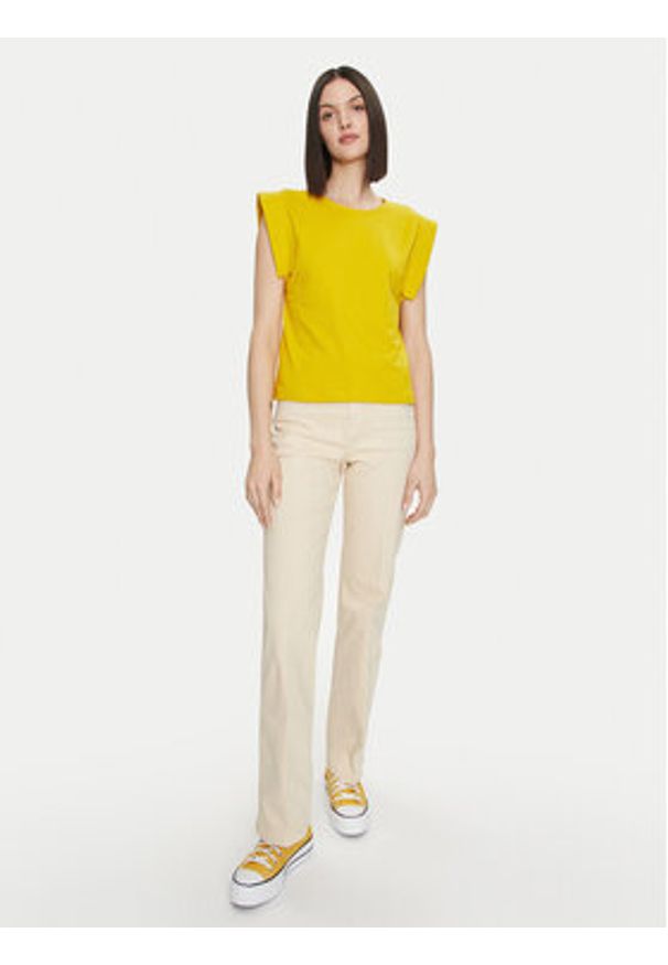 United Colors of Benetton - United Colors Of Benetton Jeansy 49FWDE01S Beżowy Flare Fit. Kolor: beżowy