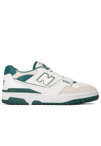 Buty New Balance BB550STA - białe. Okazja: na co dzień. Kolor: biały. Materiał: guma, syntetyk, materiał, skóra. Szerokość cholewki: normalna. Sport: koszykówka