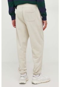 Polo Ralph Lauren spodnie męskie kolor beżowy z nadrukiem. Kolor: beżowy. Materiał: poliester. Wzór: nadruk #2