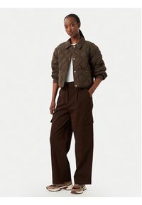 Calvin Klein Jeans Spodnie cargo LV047F623G Brązowy ciemny Relaxed Fit. Kolor: brązowy. Materiał: bawełna #4