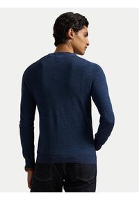 Polo Ralph Lauren Sweter 710946143006 Granatowy Slim Fit. Typ kołnierza: polo. Kolor: niebieski. Materiał: wełna #3