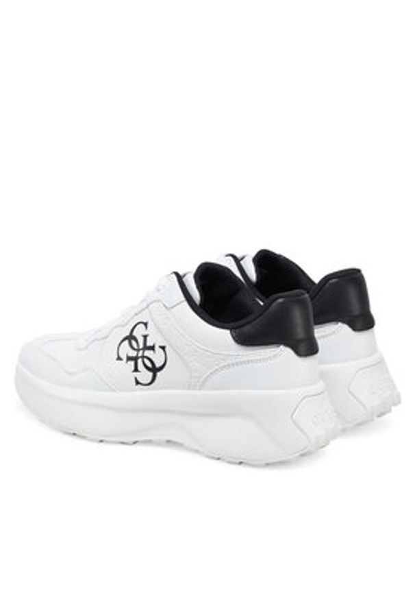 Guess Sneakersy FLPLUC ELE12 Biały. Kolor: biały. Materiał: skóra