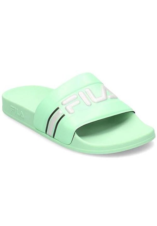 Klapki damskie Fila Oceano Neon Slipper. Kolor: zielony. Materiał: materiał