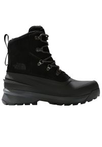 Buty The North Face Chilkat V 0A5LW3KT01 - czarne. Wysokość cholewki: przed kolano. Zapięcie: sznurówki. Kolor: czarny. Materiał: syntetyk, materiał, guma, zamsz, skóra. Szerokość cholewki: normalna. Sezon: zima #1