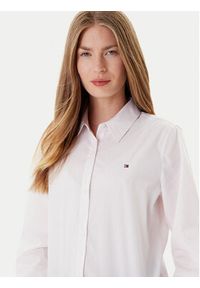 TOMMY HILFIGER - Tommy Hilfiger Koszula Ess WW0WW47169 Różowy Regular Fit. Kolor: różowy. Materiał: bawełna #4