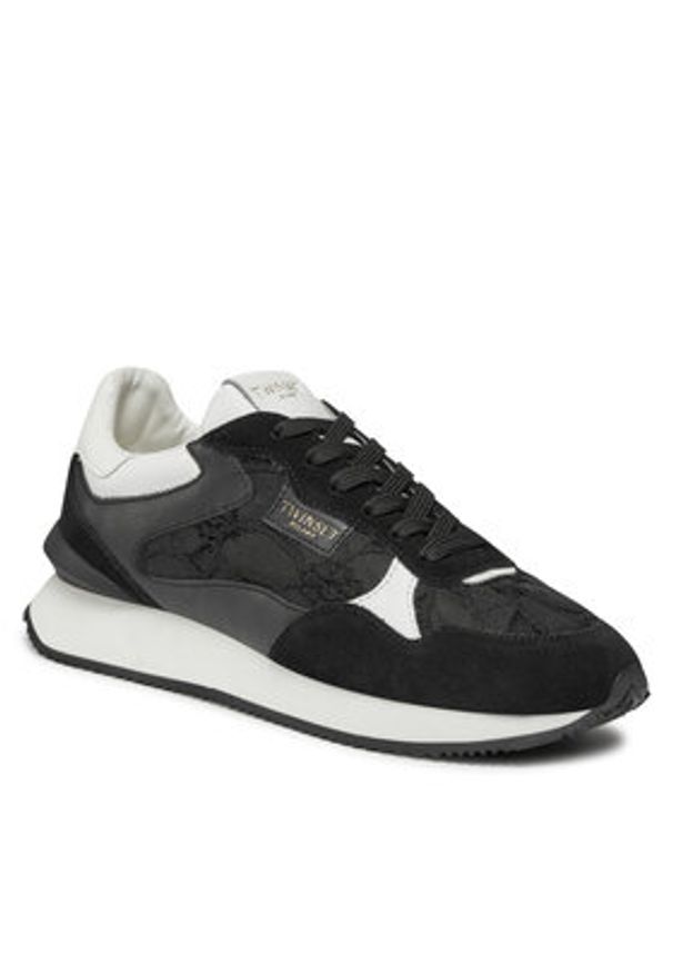 TwinSet - TWINSET Sneakersy 241TCP072 Czarny. Kolor: czarny. Materiał: skóra