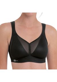 ANITA ACTIVE - Stanik do biegania Air Control mit Delta Pad z wysoki poziomem podtrzymywania. Kolor: czarny. Materiał: poliester, elastan, poliamid. Sport: bieganie