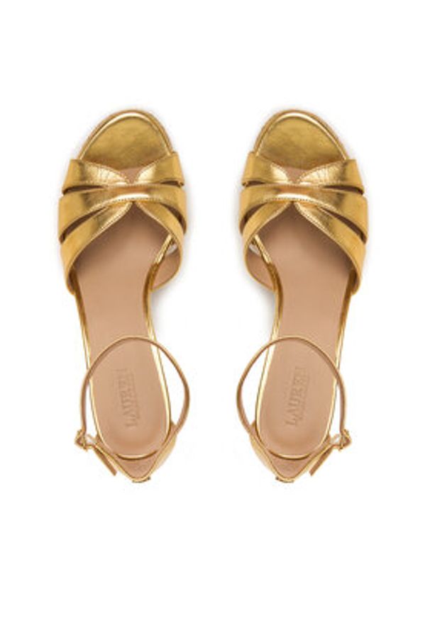 Lauren Ralph Lauren - LAUREN RALPH LAUREN Espadryle Nellie 802P04434001 Złoty. Kolor: złoty. Materiał: skóra
