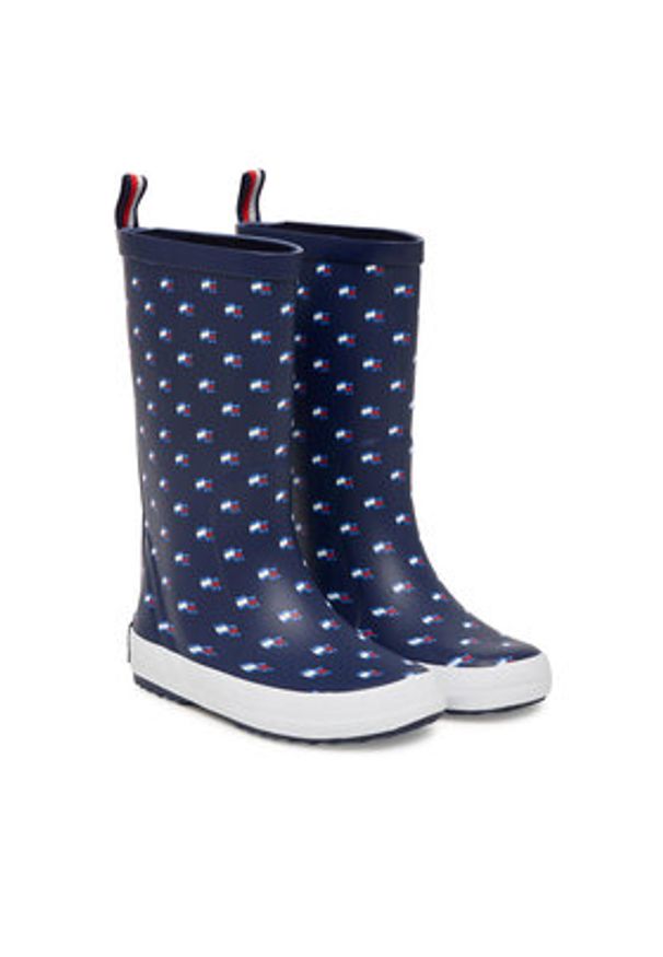 TOMMY HILFIGER - Tommy Hilfiger Kalosze Rain Boot T3XC-33922-1846 S Granatowy. Kolor: niebieski. Materiał: syntetyk