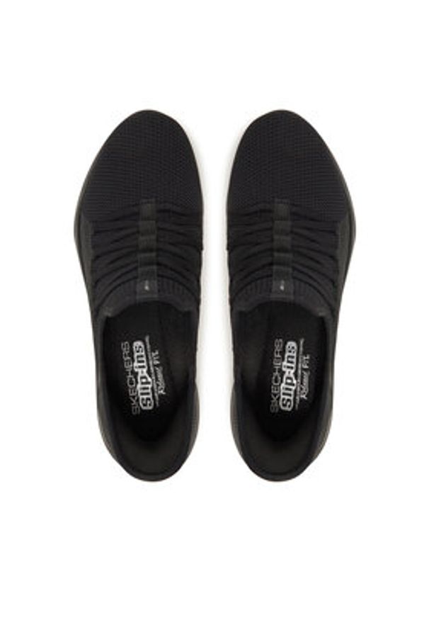 skechers - Skechers Sneakersy 150353/BBK Czarny. Kolor: czarny. Materiał: materiał