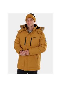 FUNDANGO - Płaszcz Zimowy Męski Fundango Spirit. Kolor: żółty. Materiał: puch. Sezon: zima. Sport: turystyka piesza #1