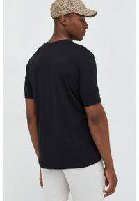 Hugo - HUGO t-shirt bawełniany 50467952 kolor czarny z nadrukiem. Kolor: czarny. Materiał: bawełna. Wzór: nadruk #2