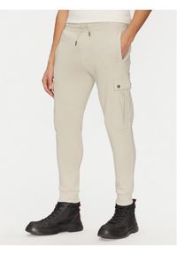 BOSS Spodnie dresowe Seteam 50542917 Beżowy Regular Fit. Kolor: beżowy. Materiał: bawełna #1