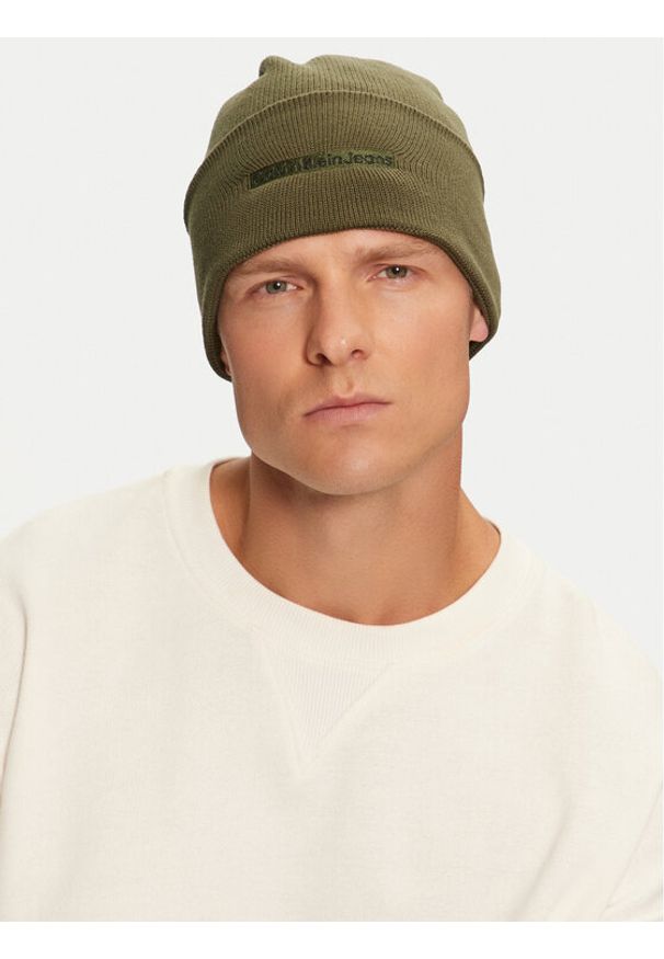 Calvin Klein Czapka Inst Embro K50K512452 Zielony. Kolor: zielony. Materiał: materiał, bawełna