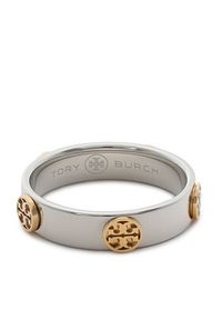 Tory Burch Pierścionek Miller Stud Ring 76882 Srebrny. Materiał: metalowe. Kolor: srebrny