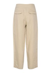 Part Two Spodnie materiałowe Sabera 30307554 Beżowy Classic Fit. Kolor: beżowy. Materiał: materiał, len