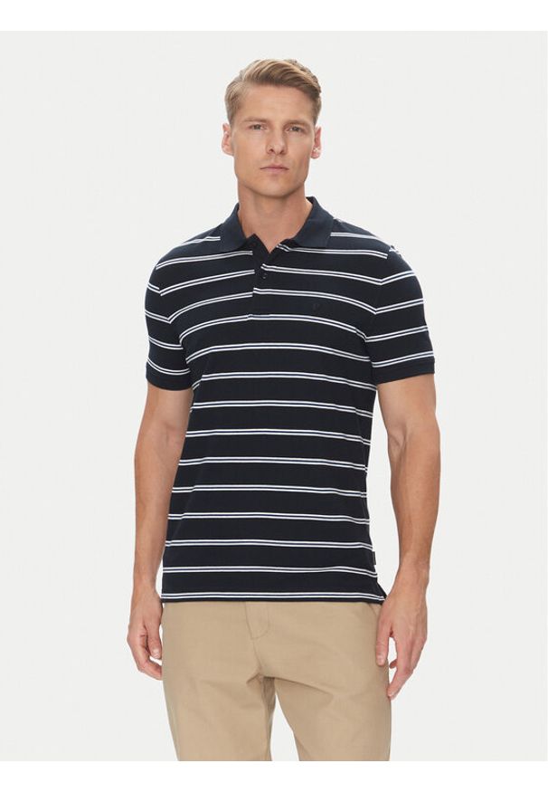 Pierre Cardin Polo C5 21364.2111 Granatowy Regular Fit. Typ kołnierza: polo. Kolor: niebieski. Materiał: bawełna
