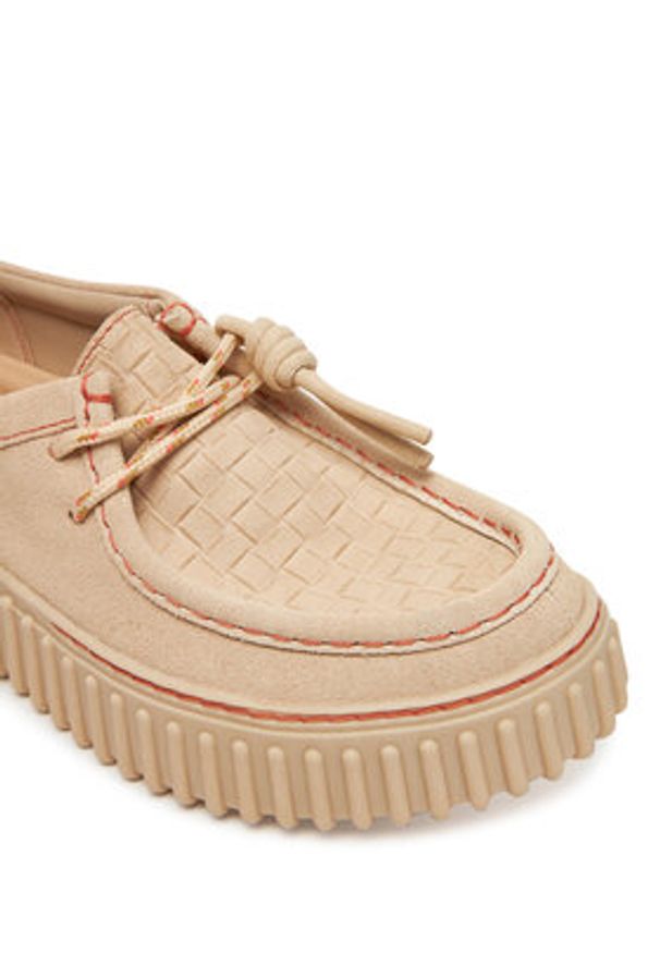 Clarks Półbuty Torhill Bee 26181191 Écru. Materiał: zamsz, skóra