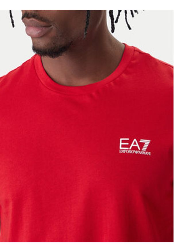 EA7 Emporio Armani T-Shirt 8NPT25 PJVPZ U5072 Czerwony Regular Fit. Kolor: czerwony. Materiał: bawełna