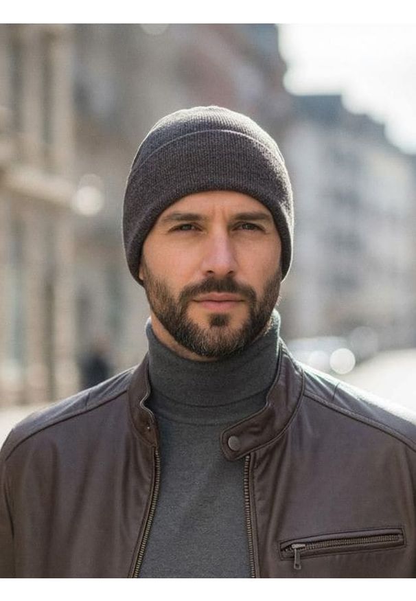 Sinsay - Czapka beanie basic z wiskozą 2 pack - szary. Kolor: szary. Materiał: wiskoza