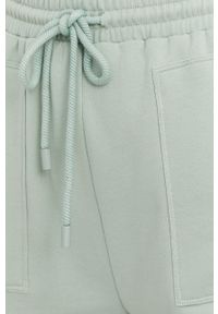 Answear Lab Spodnie damskie kolor zielony gładkie. Kolor: turkusowy. Materiał: dzianina. Wzór: gładki #4