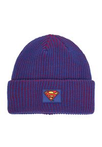 Czapka Superman. Kolor: niebieski. Wzór: motyw z bajki