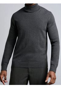 Sinsay - Klasyczny golf - szary. Typ kołnierza: golf. Kolor: szary. Styl: klasyczny