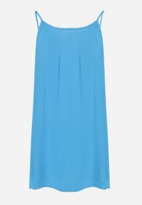 Born2be - Niebieska Wiskozowa Sukienka na Regulowanych Ramiączkach Ulantia. Okazja: na co dzień. Kolor: niebieski. Materiał: wiskoza. Długość rękawa: na ramiączkach. Sezon: lato. Styl: casual, elegancki #4