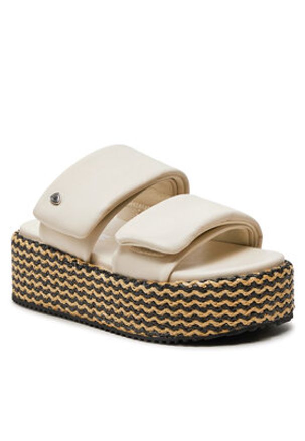 Blauer Espadryle S4OPAL02/RAF Écru. Materiał: skóra