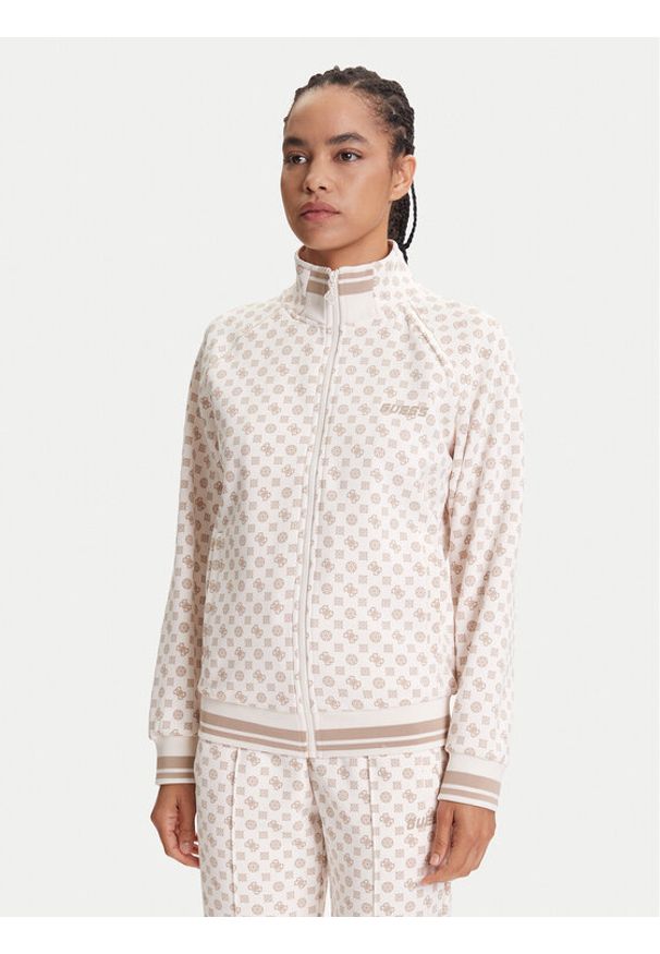Guess Bluza V5YQ03 KB212 Écru Regular Fit. Materiał: syntetyk