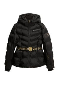 Damska kurtka puchowa Superdry Luxe. Kolor: czarny. Materiał: puch. Sezon: zima. Sport: narciarstwo #1