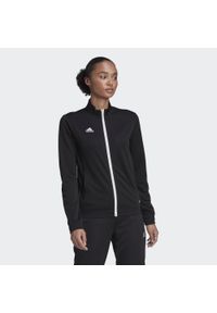 Adidas - Entrada 22 Track Jacket. Kolor: czarny. Materiał: poliester, materiał. Sport: piłka nożna