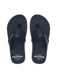 TOMMY HILFIGER - Tommy Hilfiger Japonki Hilfiger 85 Beach Sandal FM0FM05339 Granatowy. Kolor: niebieski. Materiał: materiał