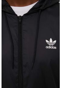 adidas Originals kurtka HB9489 męska kolor czarny przejściowa. Okazja: na co dzień. Kolor: czarny. Materiał: materiał. Styl: casual #6