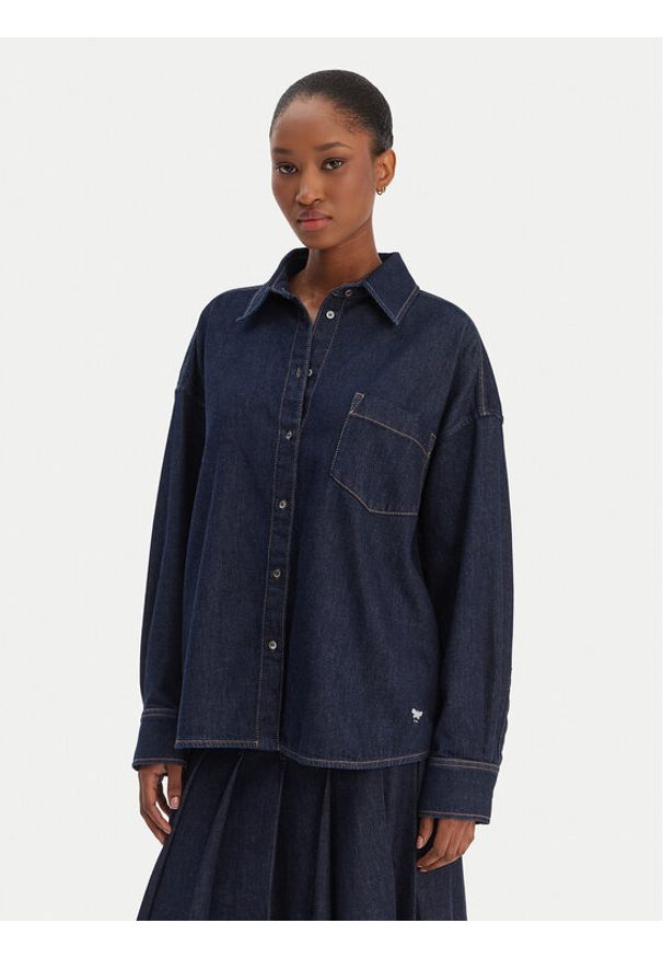 Weekend Max Mara Koszula jeansowa Foggia 2615111011 Granatowy Relaxed Fit. Kolor: niebieski. Materiał: bawełna