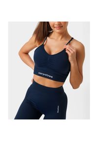 Biustonosz bezszwowy Carpatree Allure granatowy. Kolor: niebieski. Sport: fitness #1