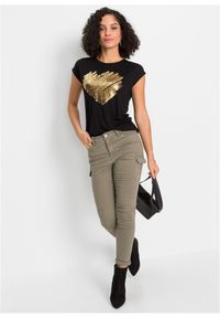 bonprix - T-shirt z miękkiej mieszanki wiskozy. Kolor: czarny. Materiał: wiskoza. Styl: klasyczny #3