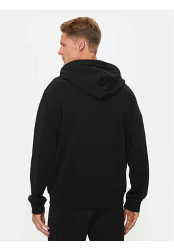Karl Lagerfeld - KARL LAGERFELD Bluza 705408 543910 Czarny Regular Fit. Typ kołnierza: dekolt w karo. Kolor: czarny. Materiał: bawełna