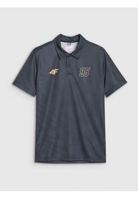 4f - 4F Koszulka polo szybkoschnąca męska 4F x Bartosz Zmarzlik - czarna 3XL. Typ kołnierza: polo. Kolor: czarny. Materiał: włókno, dzianina, materiał, syntetyk. Długość rękawa: krótki rękaw. Długość: krótkie. Wzór: gładki, nadruk, ze splotem