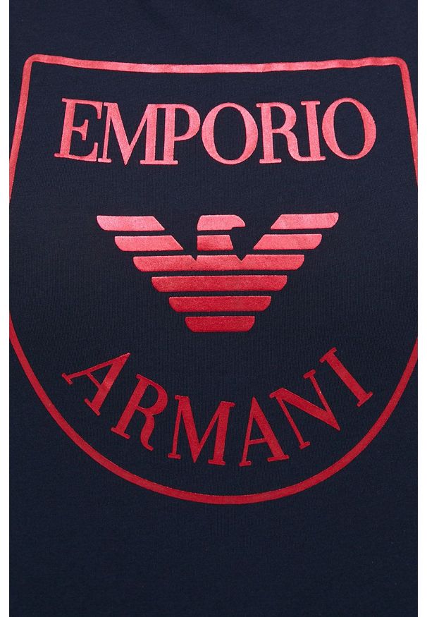 Emporio Armani Underwear piżama bawełniana kolor granatowy bawełniana. Kolor: niebieski. Materiał: bawełna