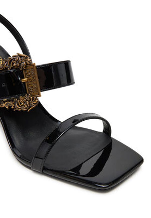 Versace Jeans Couture Sandały 78VA3S71 Czarny. Kolor: czarny. Materiał: skóra