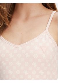 Guess Top V5YP11 MC03W Różowy Slim Fit. Kolor: różowy. Materiał: syntetyk #5